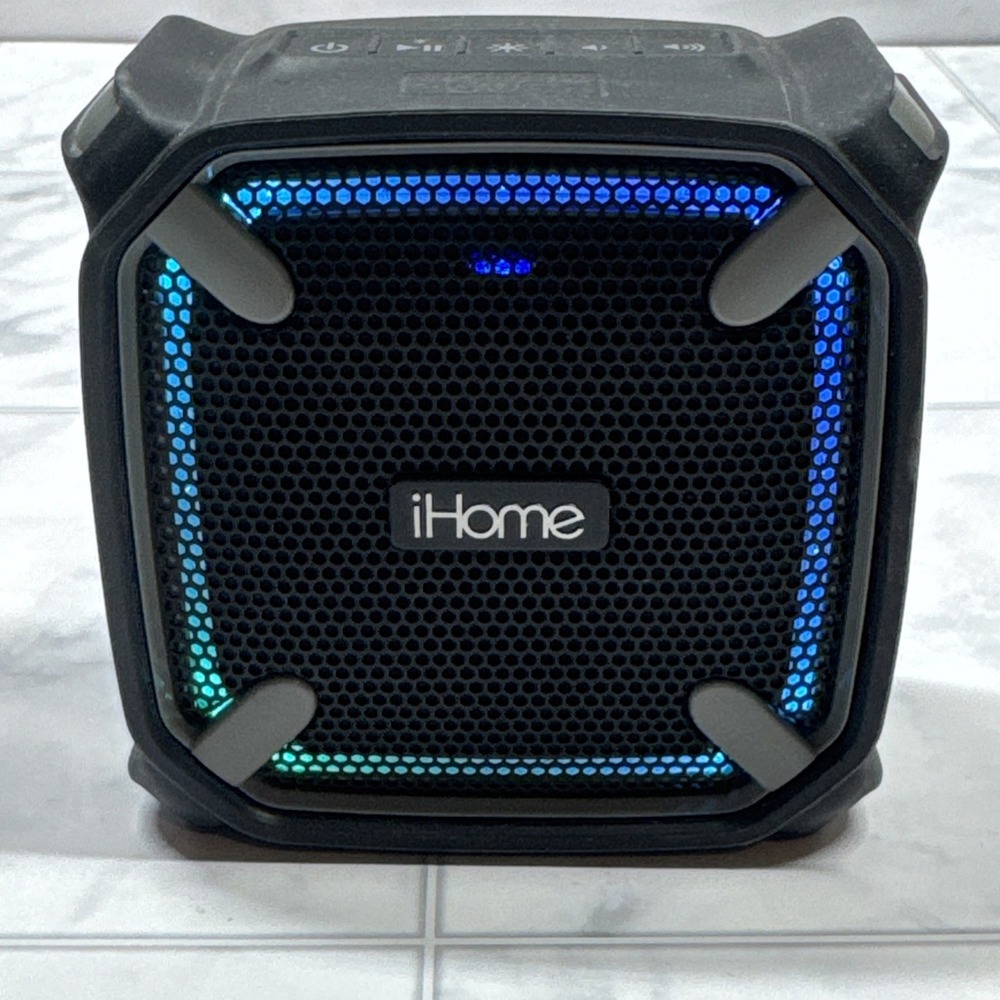 iHome Weather Tough Portable Rechargeable Bluetooth Speaker IBT-371 Tested